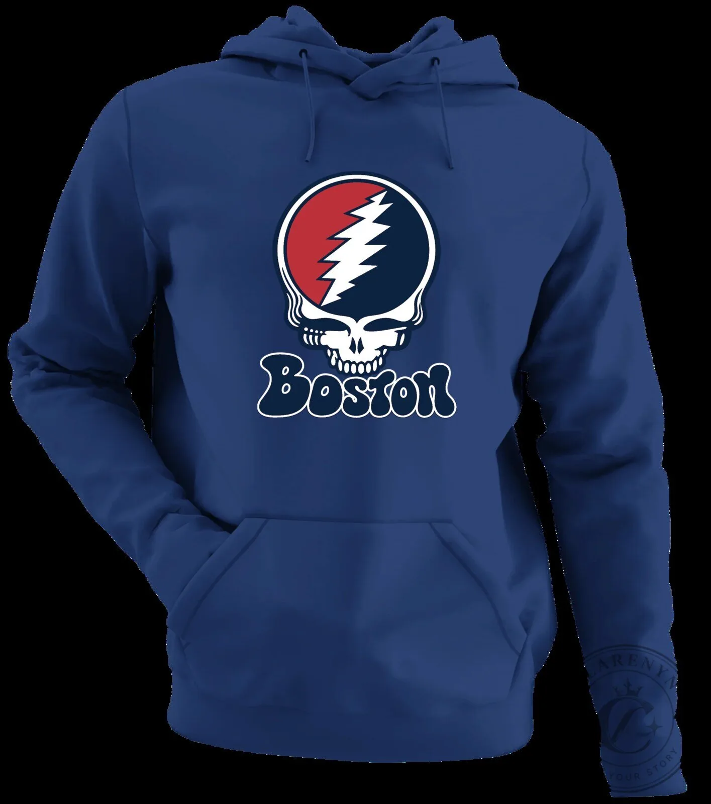 Boston Grateful Dead Steal Your Face Skull Logo Pink Pullover Hoodie